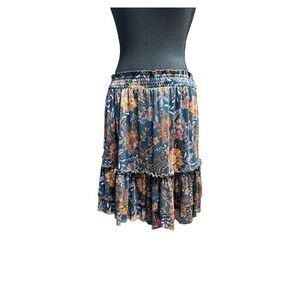 Evereve Tinslee Flora Mesh Mini Skirt Size Medium